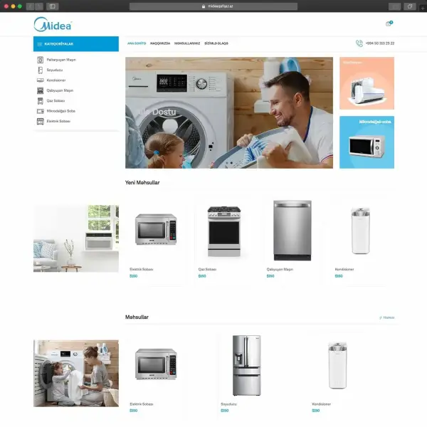 Midea Qafqaz alış-veriş saytı