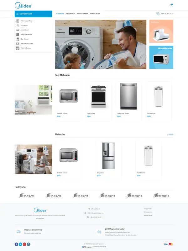 Midea Qafqaz alış-veriş saytı