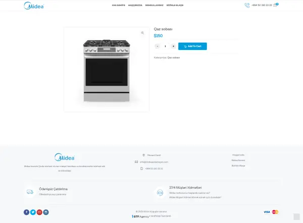Midea Qafqaz alış-veriş saytı