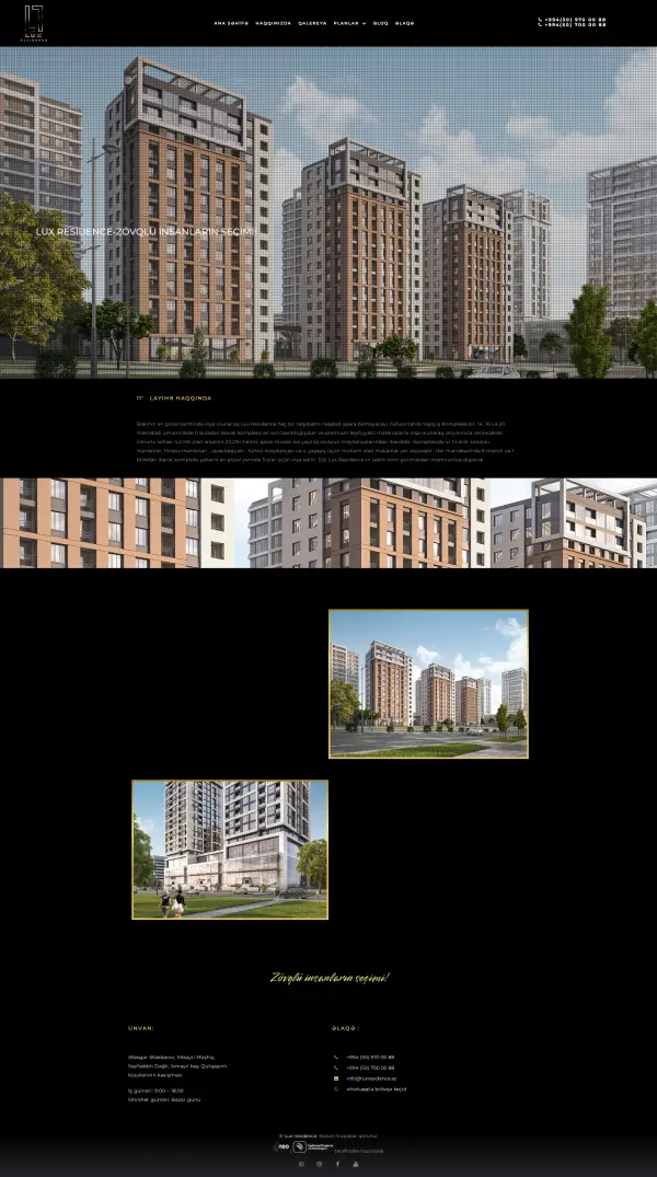 Lux Residence veb sayt